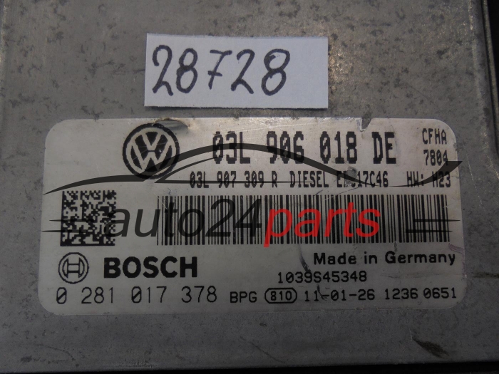 VOLKSWAGEN 0281017378 03L906018DE EDC17C46