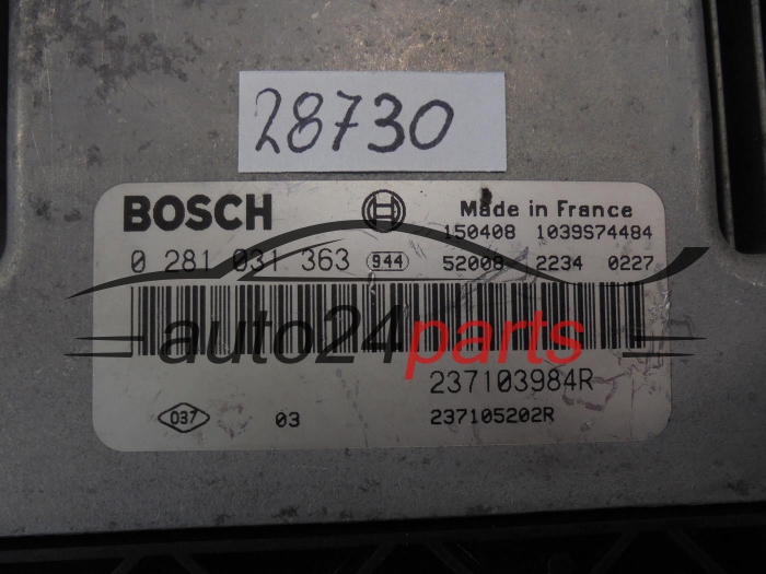 RENAULT OPEL 0281031363 237103984R