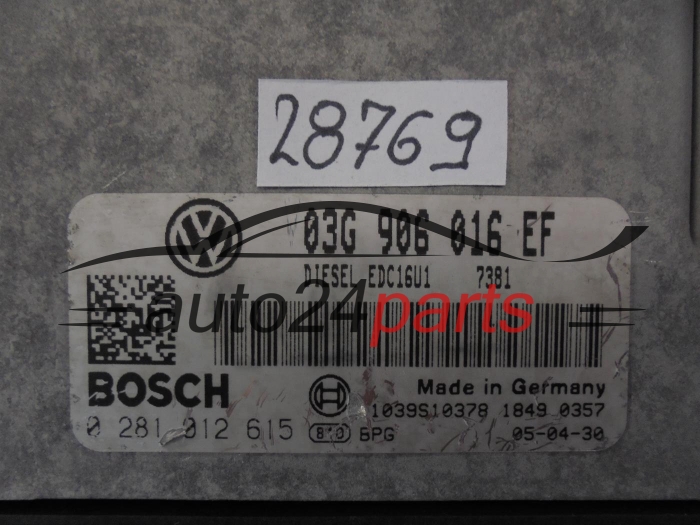 Sterownik silnika Volkswagen Golf 1.9 TDI BKC 0281012615 03G906016EF – zdjęcie 2