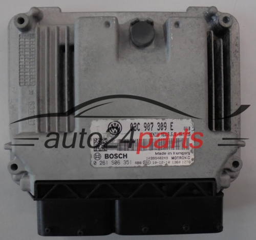 ECU ENGINE CONTROLLER VW VOLKSWAGEN BOSCH 0261S06351, 0 261 S06 351, 03C907309E, 03C 907 309 E