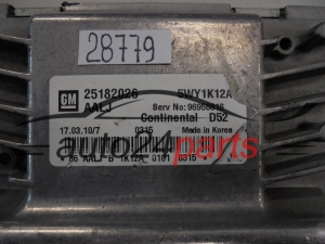 Centralita de motor CHEVROLET SPARK 1.2 GM 25182026 AALJ CONTINENTAL 5WY1K12A D52