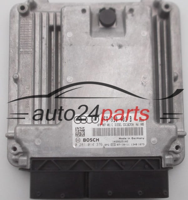 AUDI A6 3.0 TDI BOSCH 0 281 014 376, 0281014376, 4F9 910 401 B, 4F9910401B, 4F0907401C, EDC16CP34 