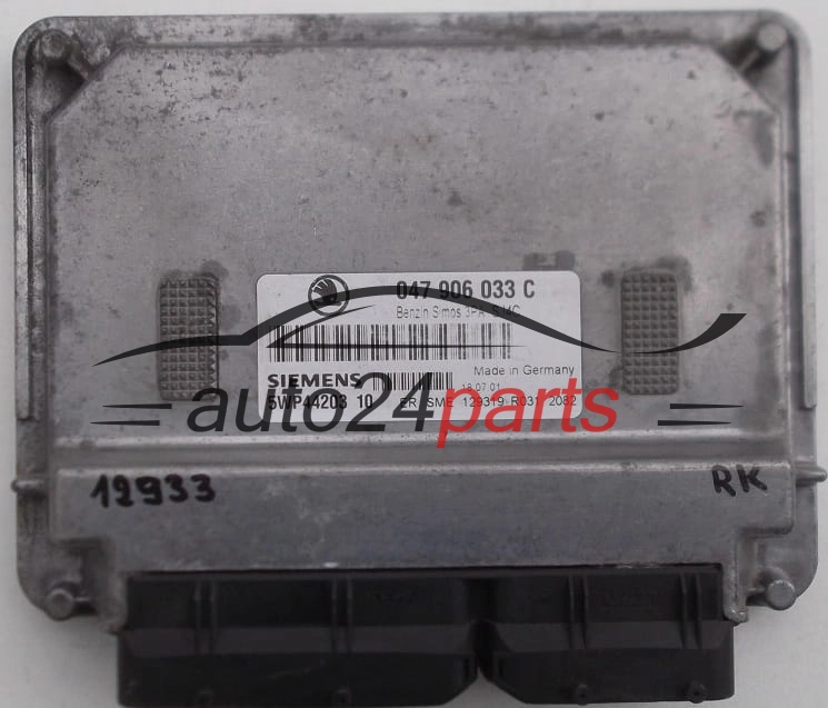 KOMPUTER STEROWNIK SILNIKA SKODA FABIA 1.4 MPI AQW 047906033C, SIEMENS 5WP44203