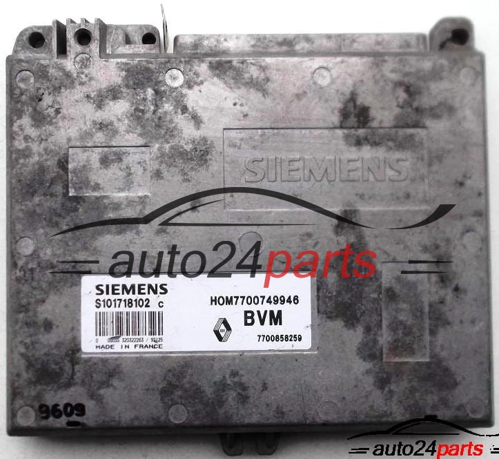 CALCULATEUR MOTEUR RENAULT CLIO 1.4, SIEMENS S101718102 C, S101718102C, HOM7700749946, 7700858259