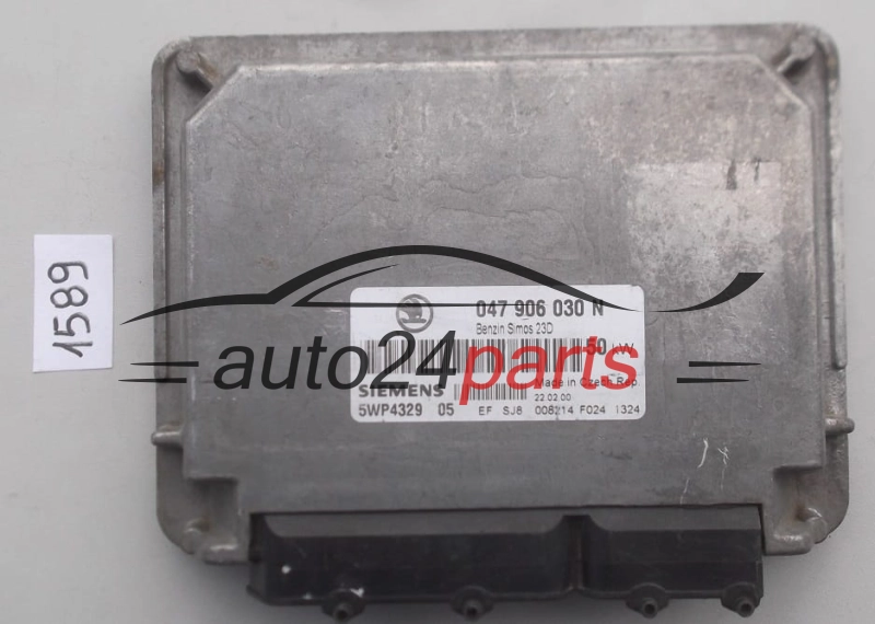 KOMPUTER STEROWNIK SILNIKA SKODA FELICJA 1.3 047906030N, 047 906 030 N, SIEMENS 5WP4329 05, BENZIN SIMOS 23D 