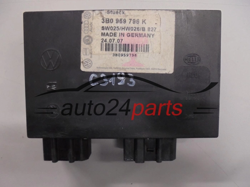 CENTRALKA MODUL STEROWNIK KOMFORTU VOLKSWAGEN SEAT SKODA 3B0 959 796 K, 3B0959796K