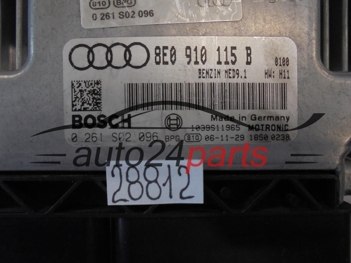 Sterownik silnika Audi A4 2.0 TFSI 0261S02096 8E0910115B – zdjęcie 2