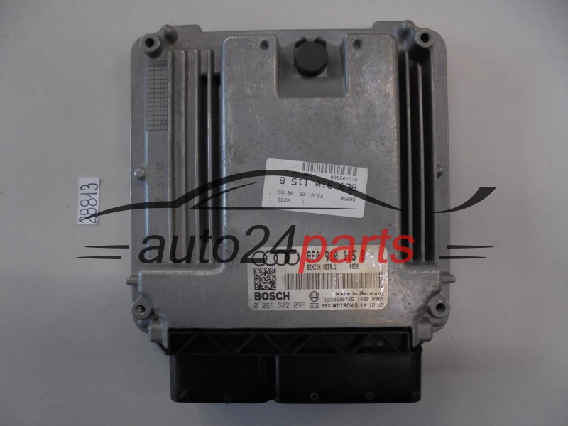 KOMPUTER STEROWNIK SILNIKA AUDI A4 2.0 TFSI 8E0910115B, 8E0 910 115 B, 8E0910115J, 8E0 910 115 J, BOSCH 0261S02096, 0 261 S02 096