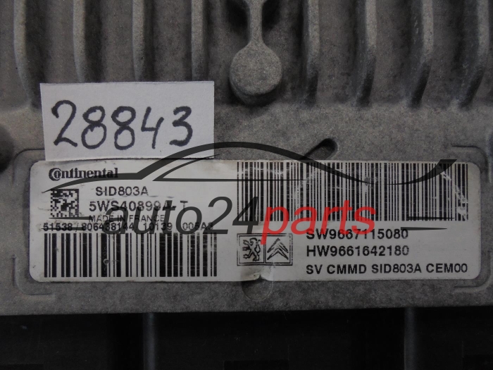 Sterownik silnika Citroen Peugeot 2.0 HDI 5WS40899AT 9667115080 – zdjęcie 2