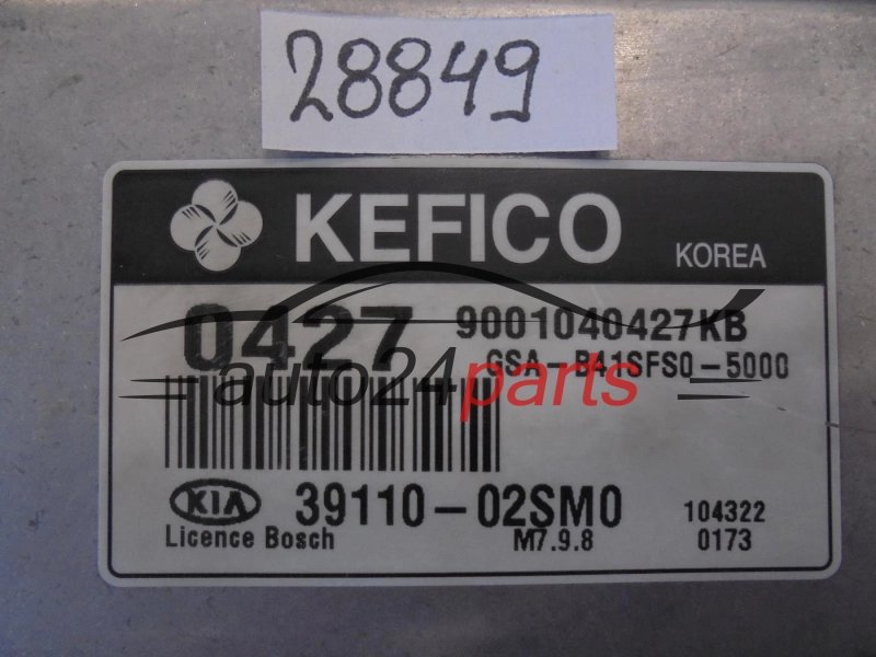 Centralina do motore KIA 39110-02SM0 3911002SM0 9001040427KB
