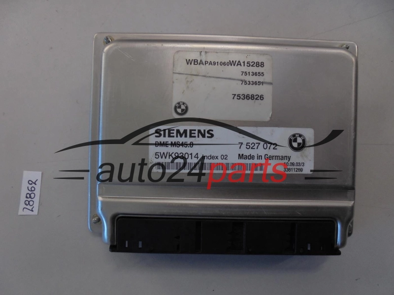 KOMPUTER STEROWNIK SILNIKA BMW E60 525i SIEMENS 5WK93014, 7 527 072, 7527072
