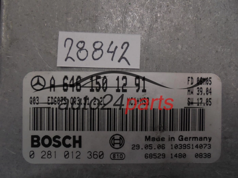 MERCEDES BENZ A6461501291 0281012360 CR3.31