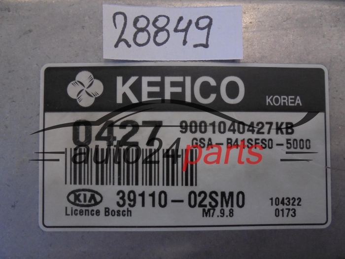 KIA 39110-02SM0 3911002SM0 9001040427KB