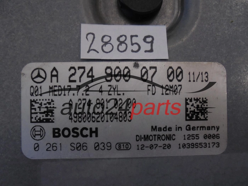 MERCEDES BENZ 0261S06039 A2749000700 MED17.7.2