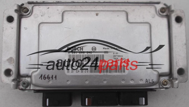 MOTORSTEUERGERÄT ECU STEUERGERÄT PEUGEOT 206 1.6 BOSCH 0 261 206 942, 0261206942, 96 387 834 80 id10, 9638783480 id10, ME7.4.4 34 