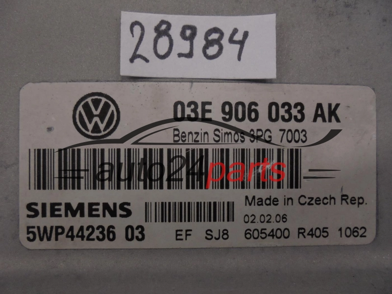 Μονάδα Ελέγχου Κινητήρα VOLKSWAGEN 03E906033AK 5WP44236 03