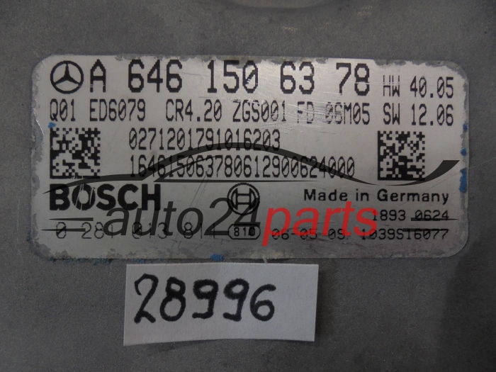 Sterownik silnika Mercedes Sprinter 2.2 CDI 0281013811 A6461506378 – zdjęcie 2