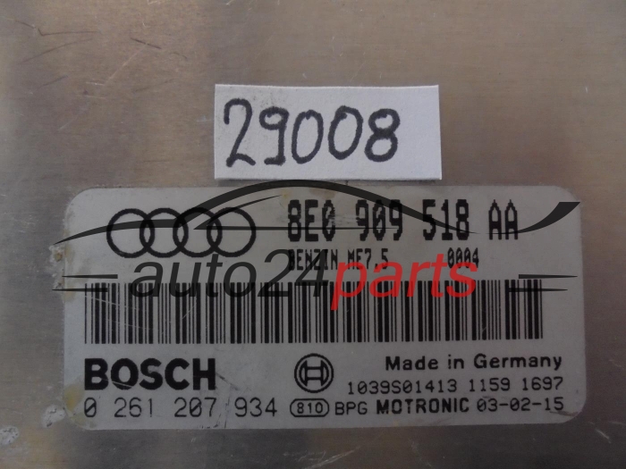 Μονάδα Ελέγχου Κινητήρα Audi 0261207934 8E0909518AA ME7.5