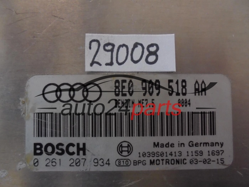 Calculateur moteur Audi 0261207934 8E0909518AA ME7.5