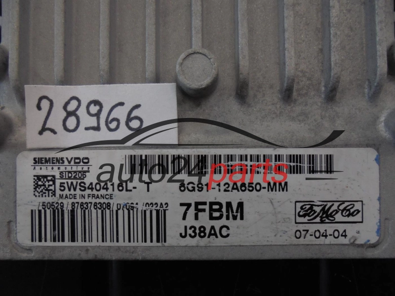 FORD 6G91-12A650-MM 6G9112A650MM 5WS40416L-T SID206