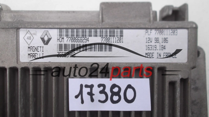 KOMPUTER STEROWNIK SILNIKA RENAULT CLIO 1.2 7700111201, HOM7700868294, HOM 7700868294, PLF 7700111203