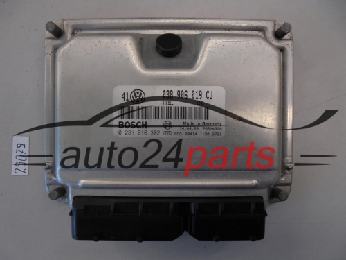 KOMPUTER STEROWNIK SILNIKA VW VOLKSWAGEN GOLF BORA 1.9 TDI AJM 038906019CJ, 038 906 019 CJ, BOSCH 0 281 010 302, 0281010302