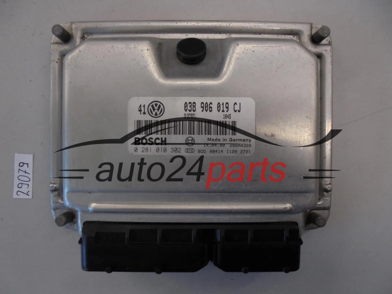 KOMPUTER STEROWNIK SILNIKA VW VOLKSWAGEN GOLF BORA 1.9 TDI AJM 038906019CJ, 038 906 019 CJ, BOSCH 0 281 010 302, 0281010302