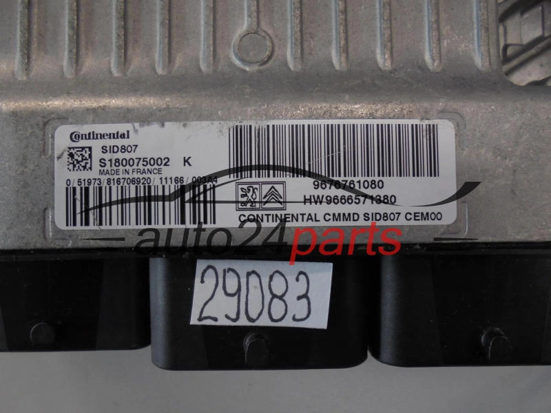 Sterownik silnika Peugeot S180075002K 9676761080 – zdjęcie 4