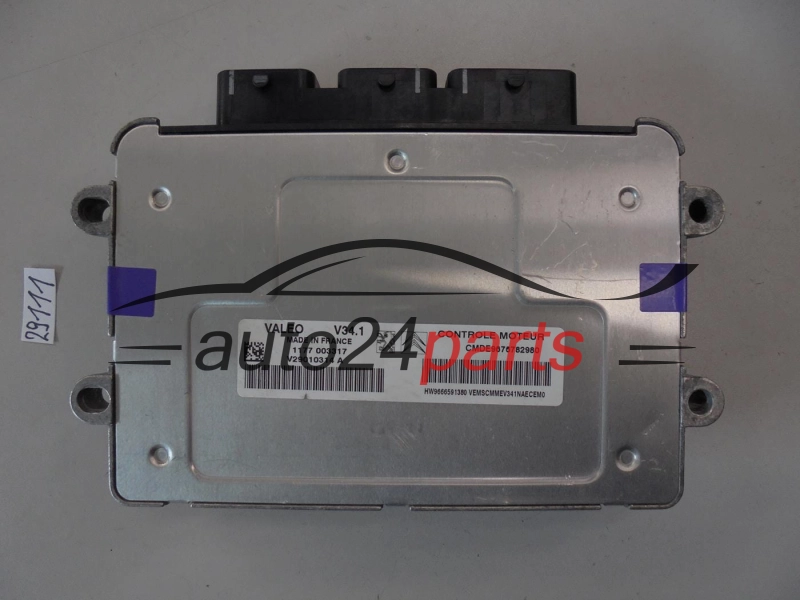 KOMPUTER STEROWNIK SILNIKA PEUGEOT 207 VALEO V34.1 CMDE9676782980, V29010314A, 9676782980