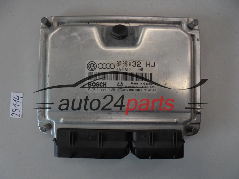 KOMPUTER STEROWNIK SILNIKA AUDI SEAT SKODA VOLKSWAGEN 1.8 T BOSCH 0 261 207 436, 0261207436, 06A 906 032 HJ, 06A906032HJ