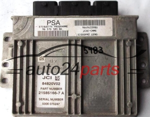 MOTORSTEUERGERÄT ECU STEUERGERÄT CITROEN C2 1.4 Sagem 21585166-7 A, 215851667A, PSA 96 570 183 80, 9657018380, 9649433980 