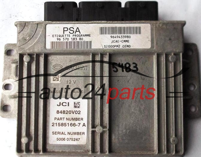MOTORSTEUERGERÄT ECU STEUERGERÄT CITROEN C2 1.4 Sagem 21585166-7 A,  PSA 96 570 183 80