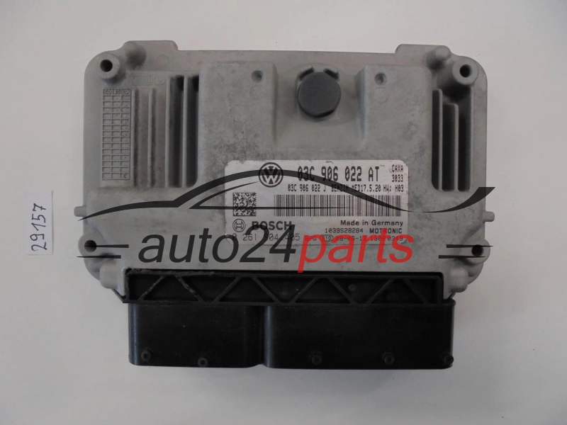 KOMPUTER STEROWNIK SILNIKA VW VOLKSWAGEN GOLF 1.4 TSI 03C906022AT, 03C 906 022 AT, 03C906022J, 03C 906 022 J, BOSCH 0261S04405, 0 261 S04 405, BENZIN MED17.5.20 CAXA3033