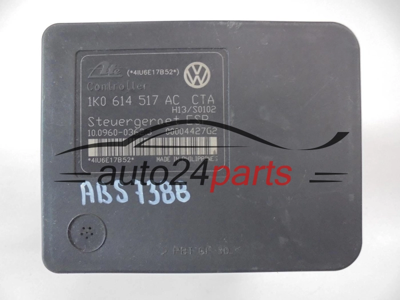 Αντλία αβς  VOLKSWAGEN AUDI SEAT SKODA 1K0 614 517 AC, 1K0614517AC, ATE 10.0206-0222.4, 10020602224, 10.0960-0362.3, 10096003623
