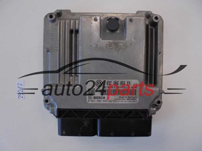 KOMPUTER STEROWNIK SILNIKA VW VOLKSWAGEN GOLF 1.6 FSI BLF 03C906056EM, 03C 906 056 EM, 03C906056T, 03C 906 056 T, BOSCH 0261S02565, 0 261 S02 565, BENZIN MED9.5.10
