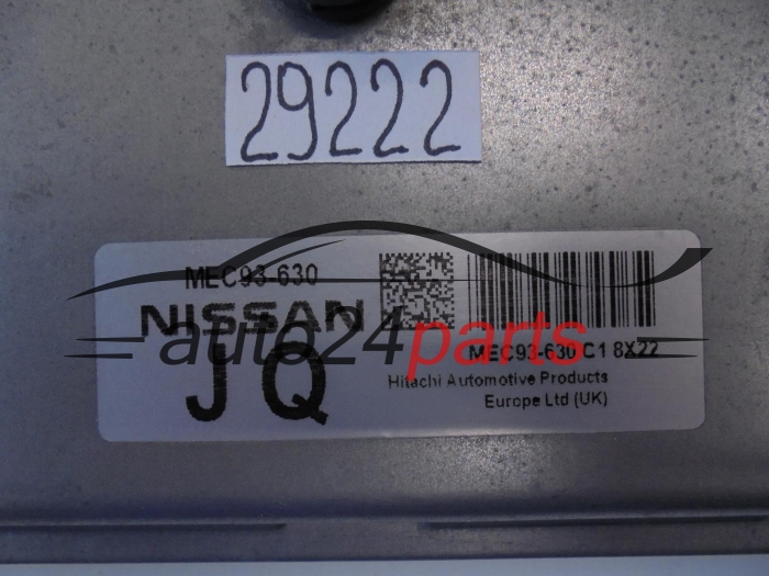 Sterownik silnika NISSAN QASHQAI 1.6 MEC93630 JQ C1 - 29222