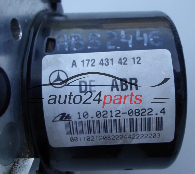 POMPE HYDRAULIQUE ET CALCULATEUR d'ABS MERCEDES W204 A 172 431 42 12, A1724314212, 10.0212-0822.4, 10021208224, A1729014000