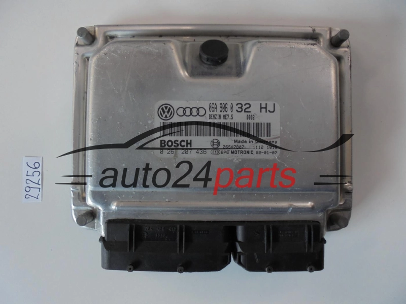 KOMPUTER STEROWNIK SILNIKA AUDI SEAT SKODA VOLKSWAGEN 1.8 T BOSCH 0 261 207 436, 0261207436, 06A 906 032 HJ, 06A906032HJ