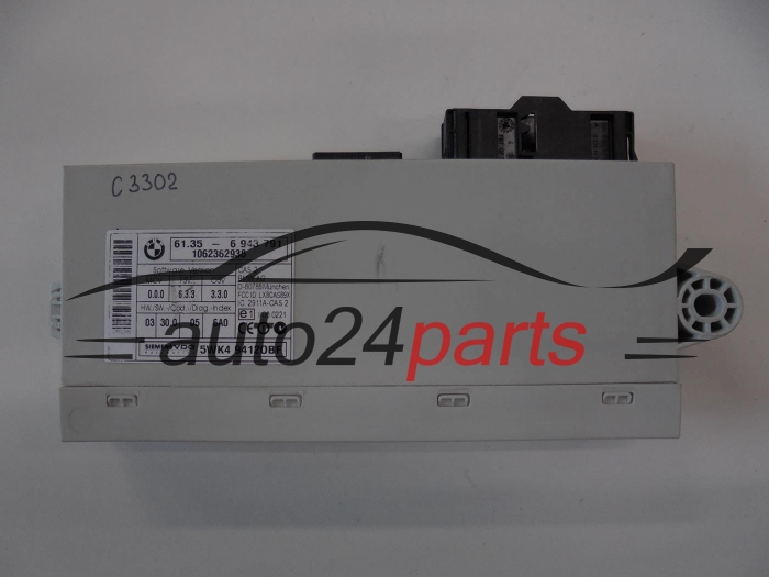 STEROWNIK CENTRALKA CAS 2 BMW 61356943791, 61.35-6 9 943 791, 61.35 - 6 943 791, SIEMENS VDO 5WK4 9412OBF, 5WK49412OBF