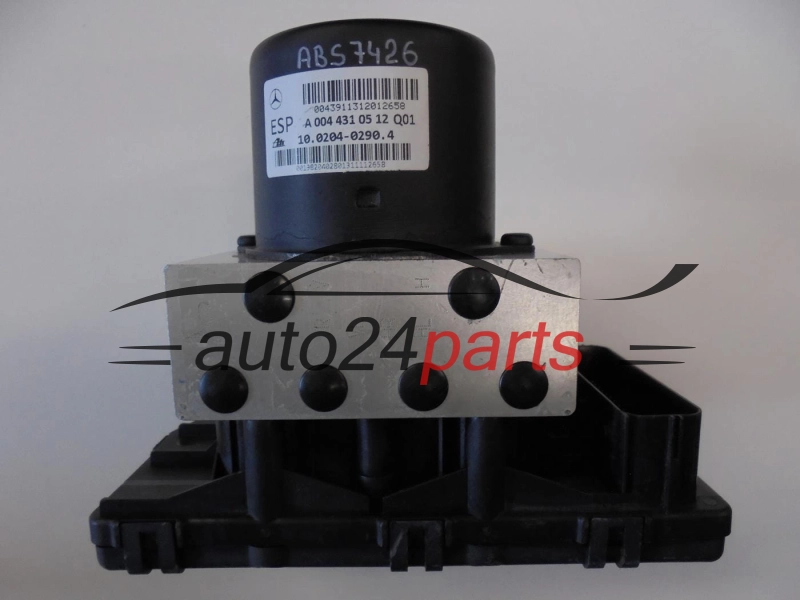 Pompe ABS et calculateur MERCEDES W203 A 004 431 05 12, A0044310512, ATE 10.0204-0290.4, 10020402904, A2035451632, 10.0947-1513.3, 10094715133