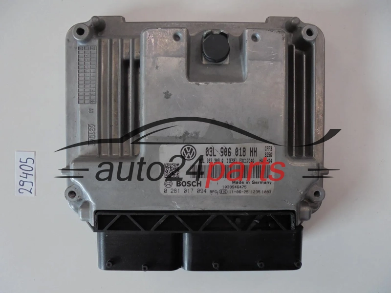 KOMPUTER STEROWNIK SILNIKA VW VOLKSWAGEN SHARAN 2.0 TDI 03L906018HH, 03L 906 018 HH, 03L907309Q, 03L 907 309 Q BOSCH 0281017094, 0281 017 094