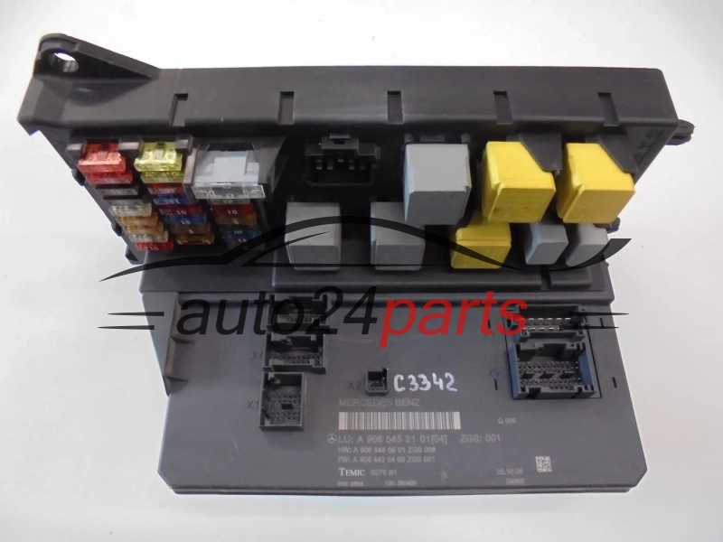 CENTRALKA MODUL STEROWNIK KOMFORTU MERCEDES W906 SPRINTER A9065452101, 9065452101, A 906 545 21 01 (04), HW A9065450601, 9065450601, A 906 545 06 01 SW A9064420400, 9064420400, A 906 442 04 00 TEMIC5276B1