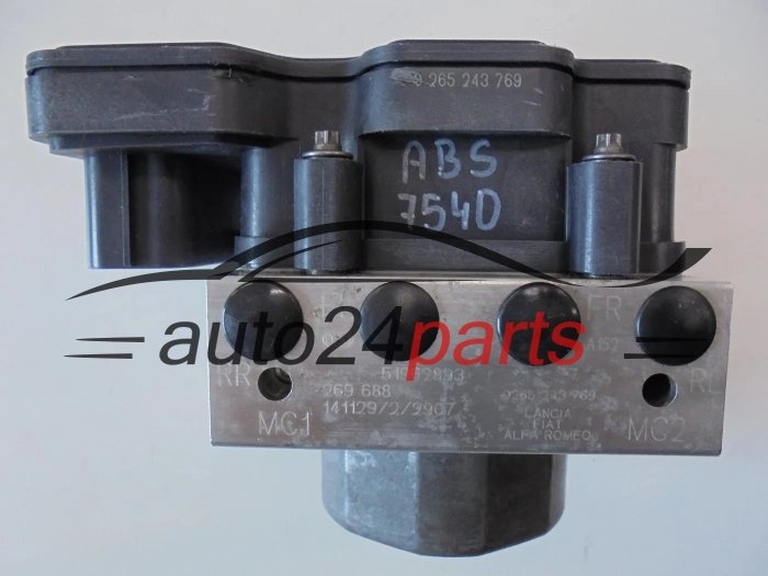 Pompa ABS i sterownik Fiat 51962893 0265243769
