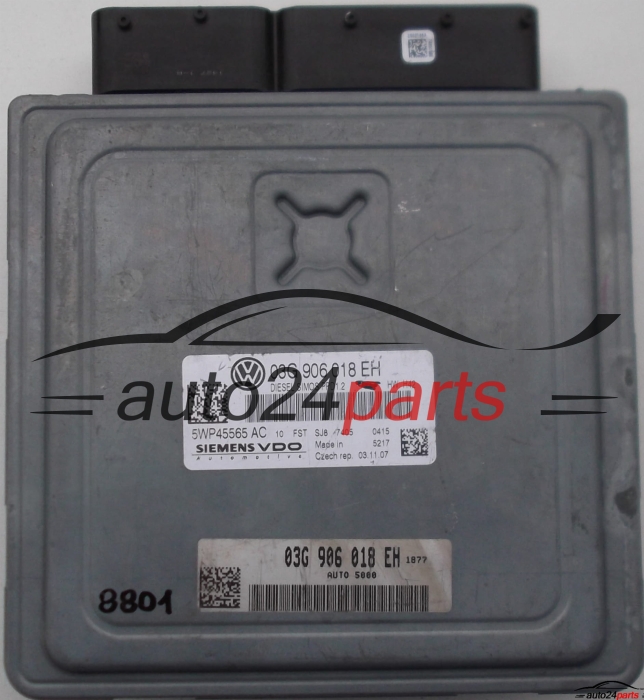 ECU CENTRALITA DE MOTOR VW VOLKSWAGEN TOURAN 2.0 TDI, SIEMENS 5WP45565 AC