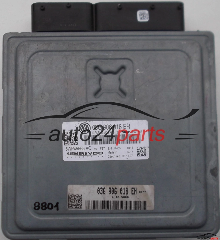 ECU CENTRALITA DE MOTOR VW VOLKSWAGEN TOURAN 2.0 TDI, SIEMENS 5WP45565 AC