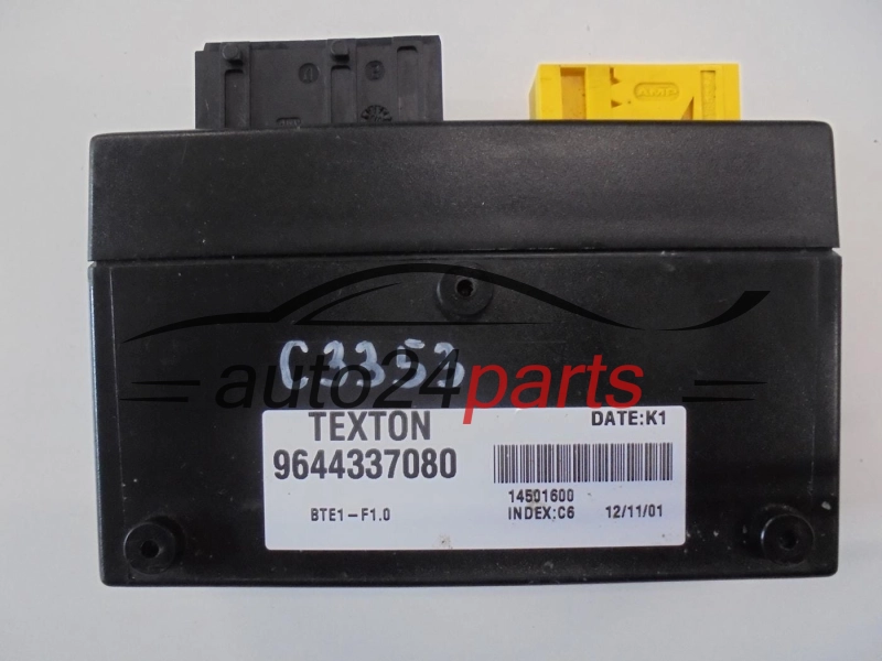 CENTRALKA MODUL STEROWNIK PEUGEOT 206 CABRIO TEXTON 9644337080