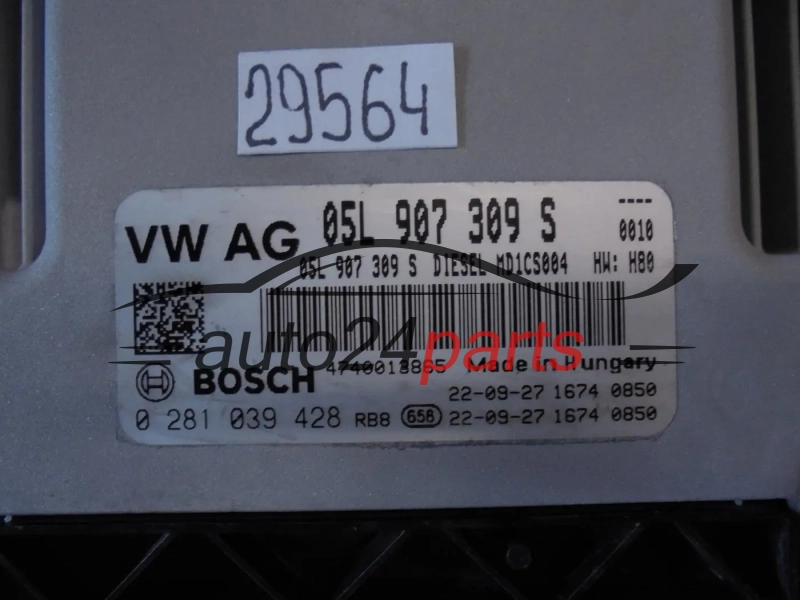 Motorsteuergerät  VOLKSWAGEN 0281039428 05L907309S