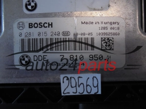 KOMPUTER STEROWNIK SILNIKA BMW X5 E70 X6 E71 3.0 DIESEL BOSCH 0281015240, 0 281 015 240, DDE 7810950, 7 810 950, 1039S25860