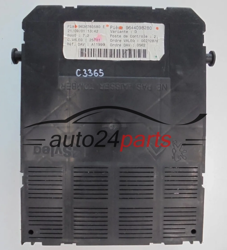 CENTRALKA MODUL KOMFORTU BSI PEUGEOT 9636760580E