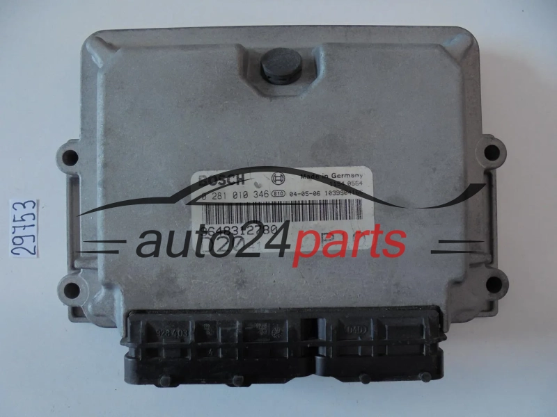 KOMPUTER STEROWNIK SILNIKA CITROEN JUMPER PEUGEOT BOXER 2.0 HDI BOSCH 0 281 010 346, 0281010346, 9648312780
